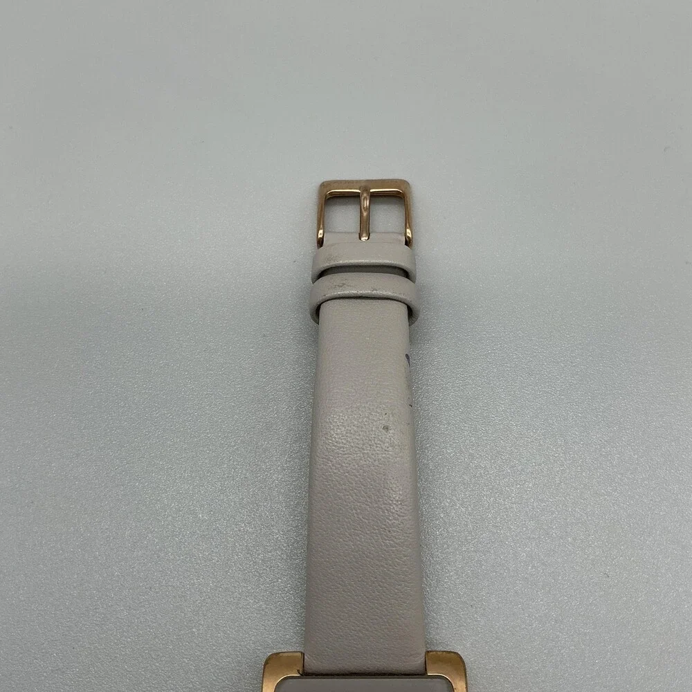 Anne Klein AK/2708 Womens Watch 28mm Gray Dial Gold Tone Leather New Battery